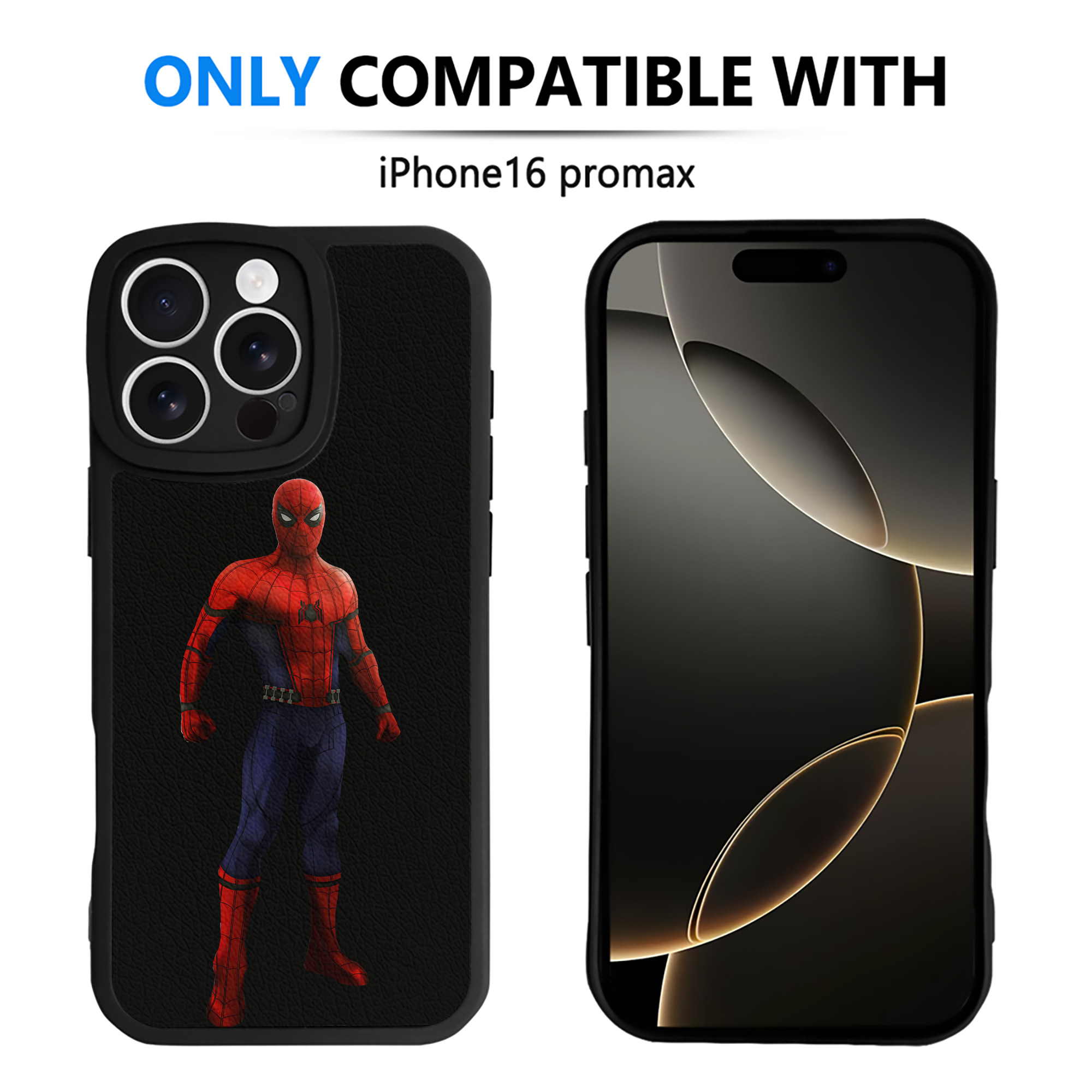 Spider Man スパイダーマン 【iPhone 16シリーズ対応】シリコンスマホケース（レザー調） 材質：シリコン